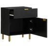 vidaXL Bedside Cabinet Black 50x33x60 cm Engineered Wood