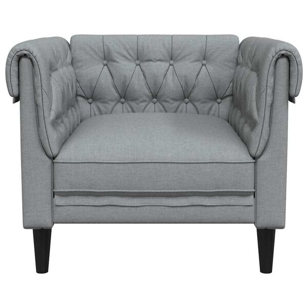 vidaXL Sofa Light Grey 78.5 x 74.5 x 74.5 cm Polyester
