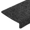 vidaXL Stair Mats Self-adhesive 20 pcs 65x21x4 cm Dark Grey Rectangular Edge
