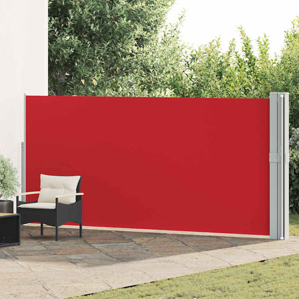 vidaXL Patio Retractable Side Awning 170x1200 cm Red