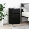 vidaXL Bedside Cabinet with 3 Drawers Black 39x35x65 cm