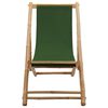 vidaXL Deck Chair Bamboo and Canvas Green