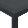 vidaXL Garden Dining Table Anthracite 100 x 100 x 73 cm Poly Rattan