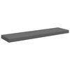 vidaXL Floating Wall Shelves 2 pcs High Gloss Grey 90x23.5x3.8 cm MDF