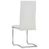vidaXL Cantilever Dining Chairs 2 pcs White Faux Leather
