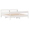 vidaXL Bed Frame without Mattress White 180x200 cm Super King Solid Wood Pine