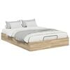 vidaXL Ottoman Bed Frame Sonoma Oak 193 x 140 x 25 cm Engineered Wood