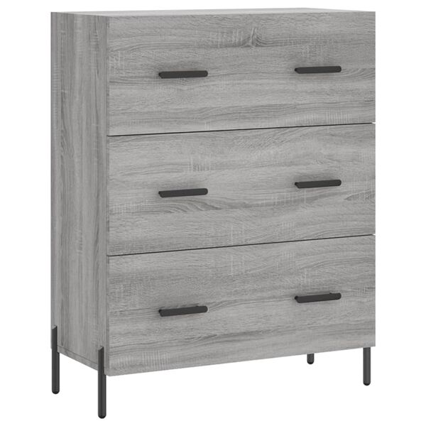 vidaXL Sideboard Grey Sonoma 69.5x34x90 cm Engineered Wood