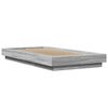vidaXL Bed Frame with LED Lights without Mattress Grey Sonoma 75x190cm