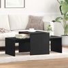vidaXL Nesting Tables Black Oak 100 x 48 x 40 cm Engineered Wood