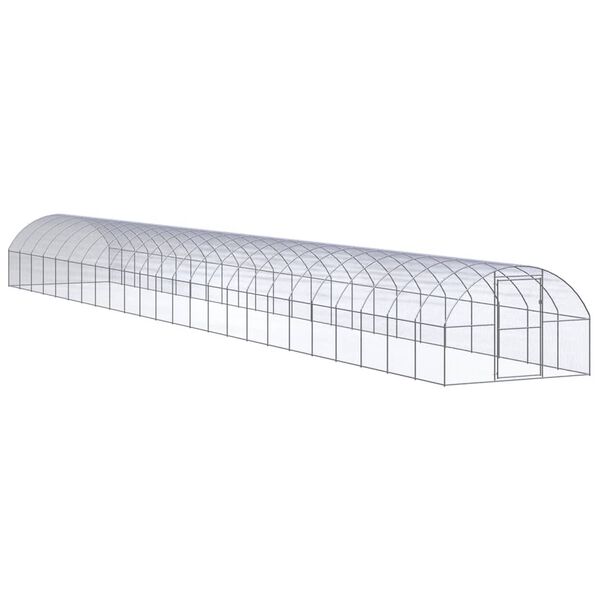 vidaXL Outdoor Chicken Coop 3x24x2 m Galvanised Steel
