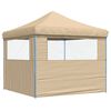 vidaXL Party Tent Folding Beige 292 x 292 x 315 cm Oxford Fabric