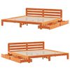 vidaXL Bed Frame without Mattress Wax Brown 180x200 cm Super King Solid Wood Pine
