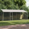 vidaXL Dog Cage with Roof Silver 600 x 200 x 256 cm Steel and PE