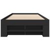 vidaXL Bed Frame without Mattress Black 90x190 cm Single Engineered Wood