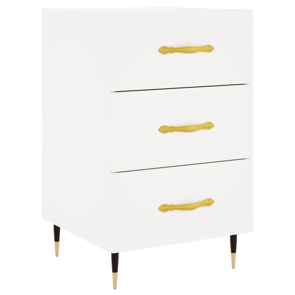 vidaXL Bedside Cabinet White 40x40x66 cm Engineered Wood