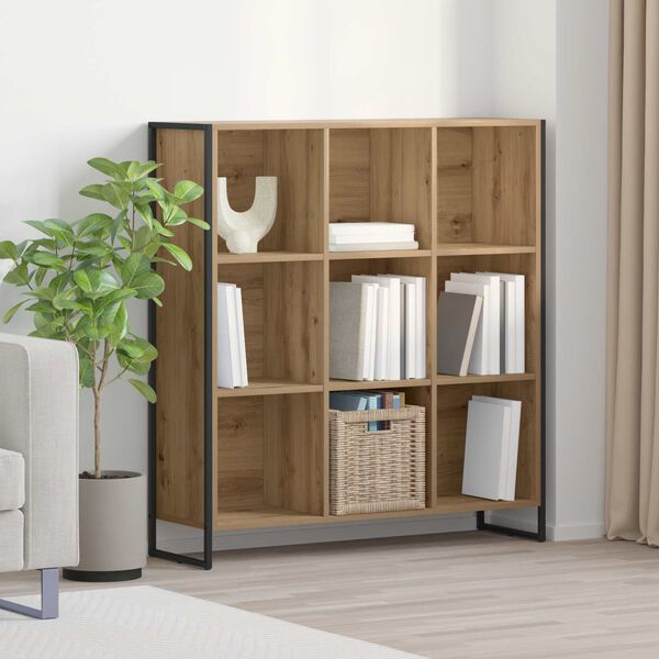 vidaXL Book Cabinet Artisian Oak 99.5 x 30 x 108.5 cm Engineered Wood