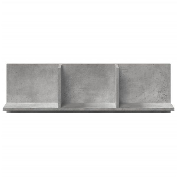 vidaXL Wall Cabinet 100x16.5x30 cm Concrete Grey Engineered Wood