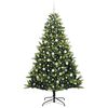 vidaXL Artificial Hinged Christmas Tree 300 LEDs Green 210 cm