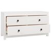 vidaXL Side Cabinet White 100x40x54 cm Solid Wood Pine