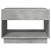 vidaXL Coffee Table with Infinity LED Concrete Grey 70x50x50 cm