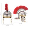 vidaXL Roman Soldier Helmet Antique Replica LARP Silver Steel