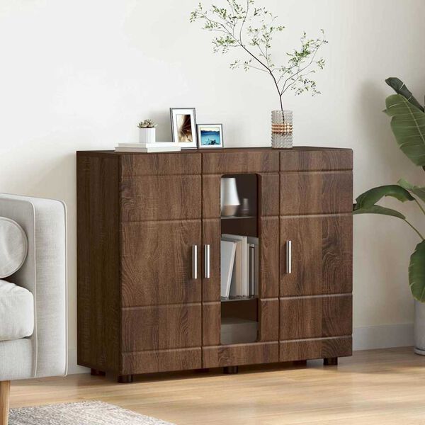 vidaXL Wooden Cabinet Brown Oak 88.5 x 30.5 x 73 cm Engineered Wood