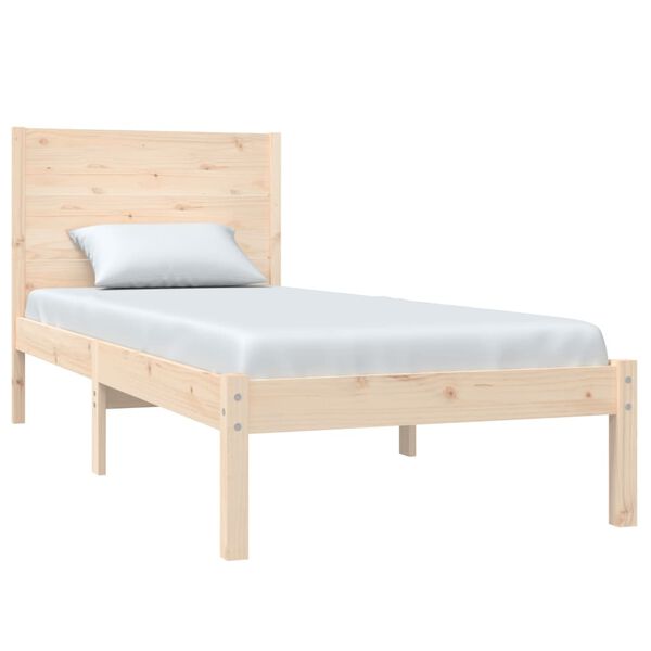 vidaXL Bed Frame without Mattress 75x190 cm Small Single Solid Wood