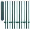 vidaXL Wire Mesh Fence with Posts Steel 25x1 m Green
