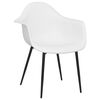 vidaXL Dining Chairs 4 pcs White PP