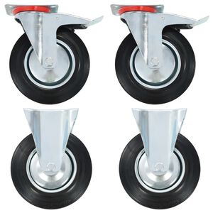vidaXL Casters 4 pcs 200 mm