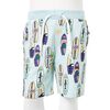 Kids' Shorts with Drawstring Soft Blue Melange 116