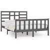 vidaXL Bed Frame without Mattress Grey 150x200 cm King Size Solid Wood