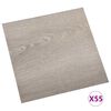 vidaXL Flooring Planks 55 pcs Taupe 5.11 m&sup2; PVC