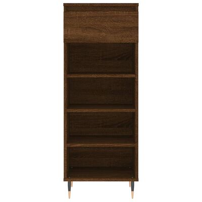 vidaXL Shoe Cabinet Brown Oak 40x36x105 cm Engineered Wood