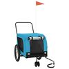 vidaXL Pet Bike Trailer Blue and Black Oxford Fabric and Iron
