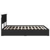 vidaXL Storage Bed with Headboard Black 140 x 190 cm Engineered Wood