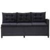 vidaXL Outdoor Furniture Sets Black Poly Rattan