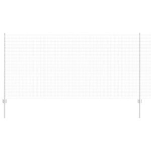 vidaXL Fence with Post Silver 1.2 x 50 m Steel