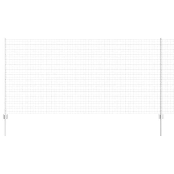 vidaXL Fence with Post Silver 1.2 x 50 m Steel