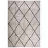 vidaXL Shaggy Rug PAMPLONA High Pile Modern Beige and Anthracite 140x200 cm