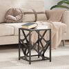vidaXL Coffee Table with Black Glass Top 30x30x41 cm Steel