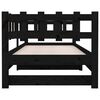 vidaXL Pull-out Day Bed without Mattress Black 2x(80x200) cm