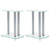 Aluminum Speaker Stands Transparent Safety Glass 2pcs