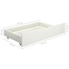 vidaXL Bed Frame without Mattress White Solid Pine Wood 160x200 cm