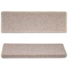 vidaXL Stair Mats 15 pcs 65x21x4 cm Taupe Rectangular Edge