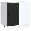 vidaXL Kitchen Base Cabinet Lyon Black Engineered Wood