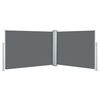 vidaXL Retractable Side Awning Anthracite 100x1000 cm