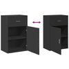 vidaXL Storage Cabinet Black 56.5x39x90 cm Engineered Wood