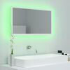 vidaXL LED Bathroom Mirror White 80x8.5x37 cm Acrylic